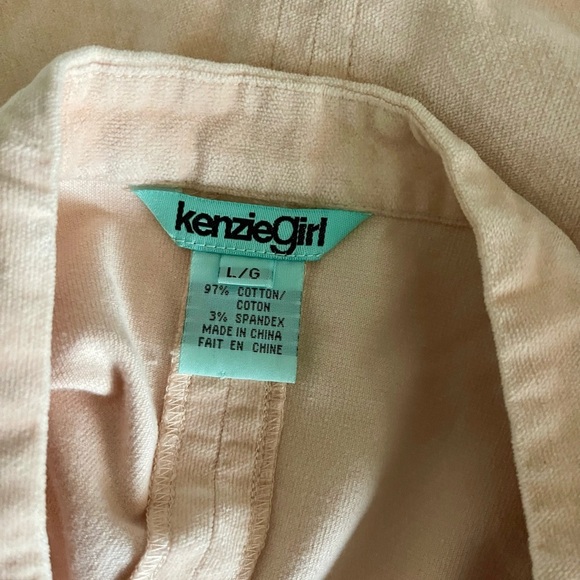 KENZIE GIRL Women’s Light Peach Beaded Embroidery Button Blazer Top-Size Large - Picture 4 of 5